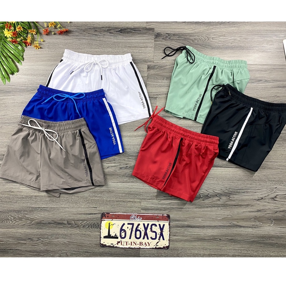 QUẦN SHORT NỮ 2 LỚP THỂ THAO GYM-YOGA_CHẤT LIỆU DÙ MỀM LÓT THUN ÔM TRONG _HÀNG VN