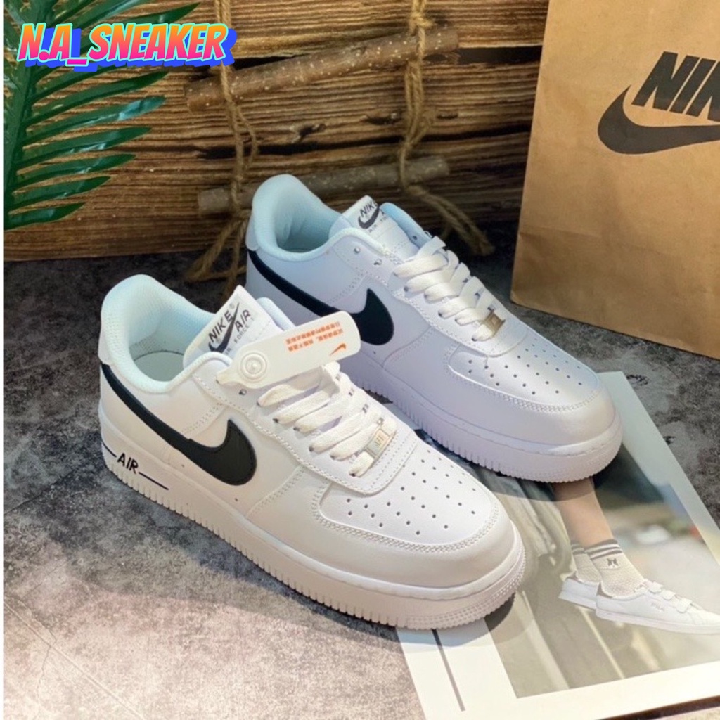 Giày AF1 trắng vệt đen, giày Air Force One trắng phối đen S.cấp full size 36_43