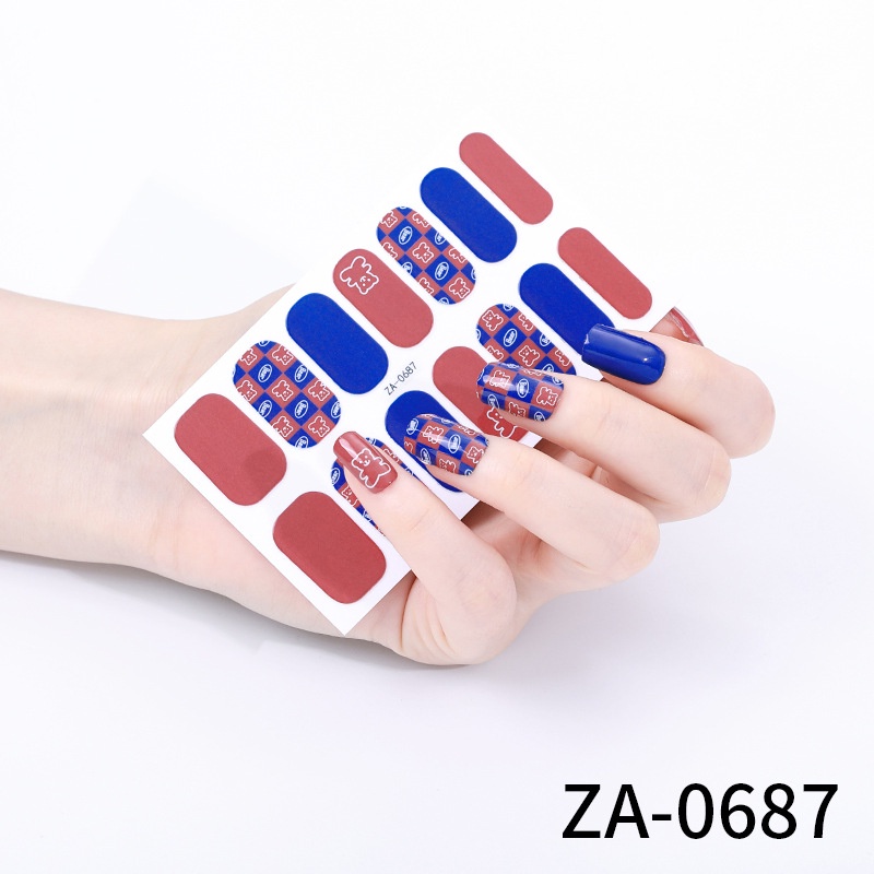 Mới Set 14 Miếng Dán Móng Tay Hình Động Vật Dễ Thương