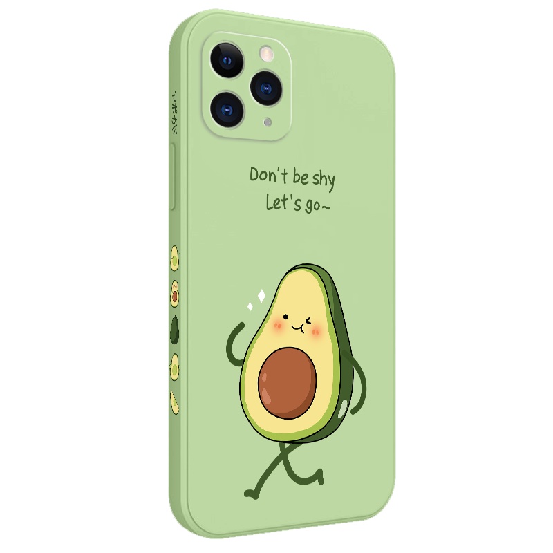 Ốp Điện Thoại In Hình Trái Bơ Cho IPhone 11 Pro Max X XS XR Max