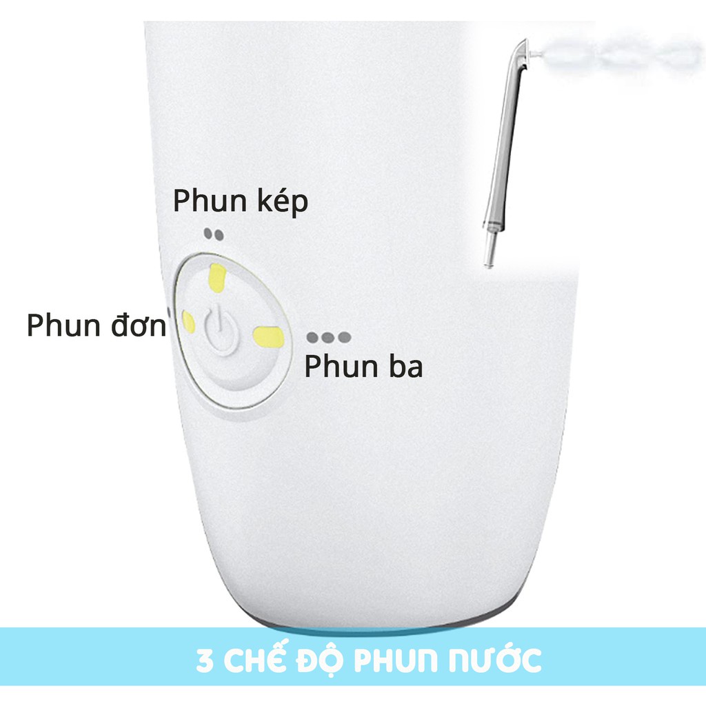 Máy tăm nước PHILIPS Sonicare Airfloss HX8438/01 màu trắng Nhập Đức