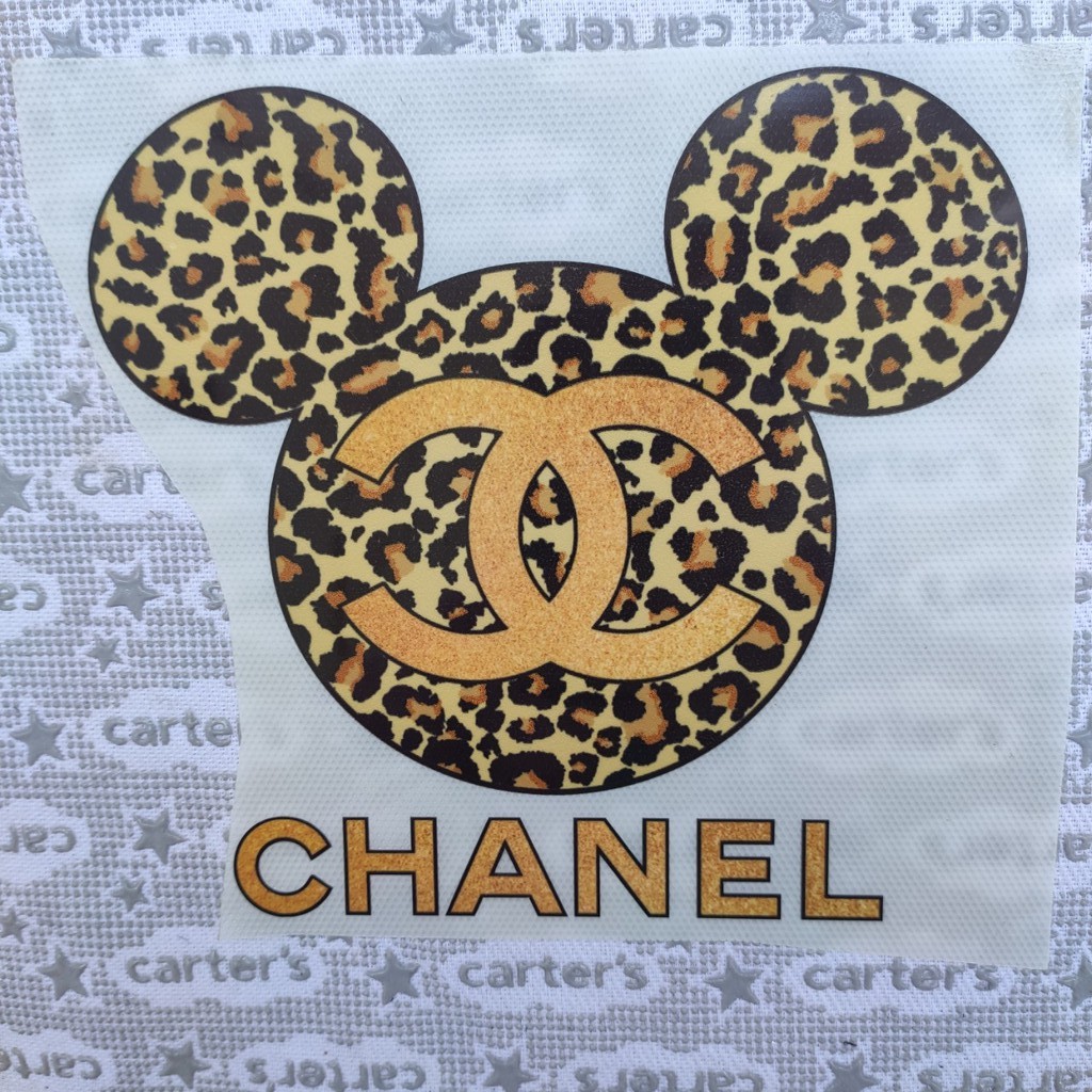 Hình dán nhiệt đủ size - logo chuột da báo