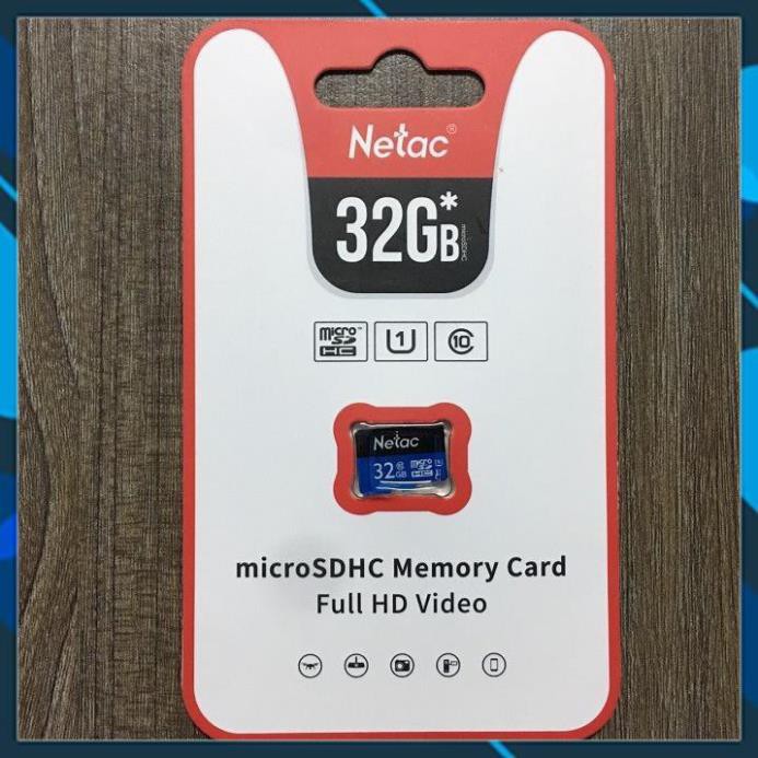Thẻ nhớ Netac 32GB Class10 – Mua từ 3 tặng 1 đầu đọc thẻ – chính hãng – Bảo hành 5 năm [Giá Hủy Diệt]