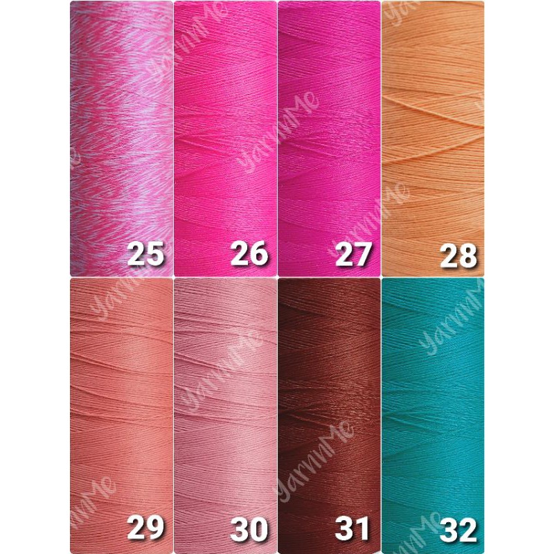 [3] Sợi Cotton Shine màu trơn se 0.8mm đan móc áo mùa hè