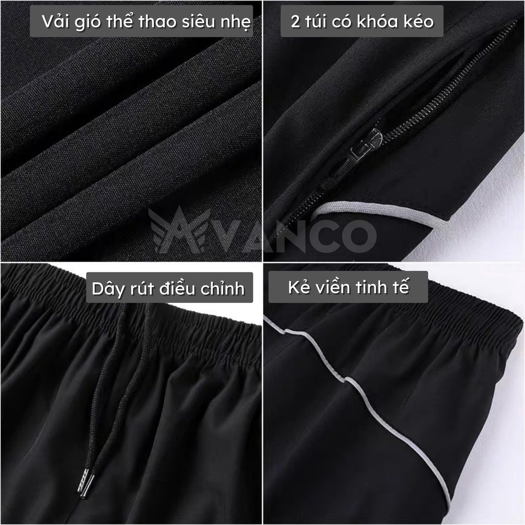 Quần đùi nam thể thao mặc nhà vải gió siêu nhẹ mềm mại, co giãn thoải mái vận động mẫu mới 2022 AVANCO