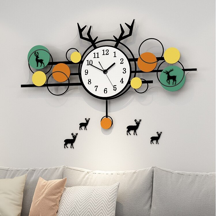 Đồng hồ trang trí phòng khách CL044 🕘🕘🕘- Sang Trọng và Hiện Đại - Kích Thước 44x74, 59x110 cm