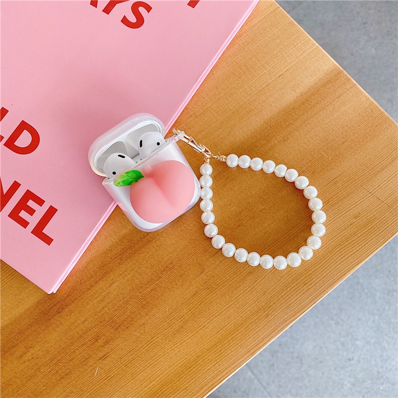 Vỏ TPU Mềm Bảo Vệ Hộp Đựng Tai Nghe Hình Quả Đào Dễ Thương Cho Airpods Pro Airpods 1/2 | BigBuy360 - bigbuy360.vn