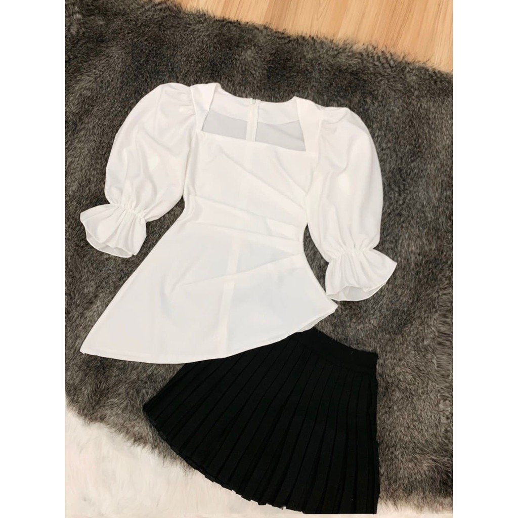 Áo Tay Phồng Vạt Xéo HIHO (TRẮNG) | BigBuy360 - bigbuy360.vn