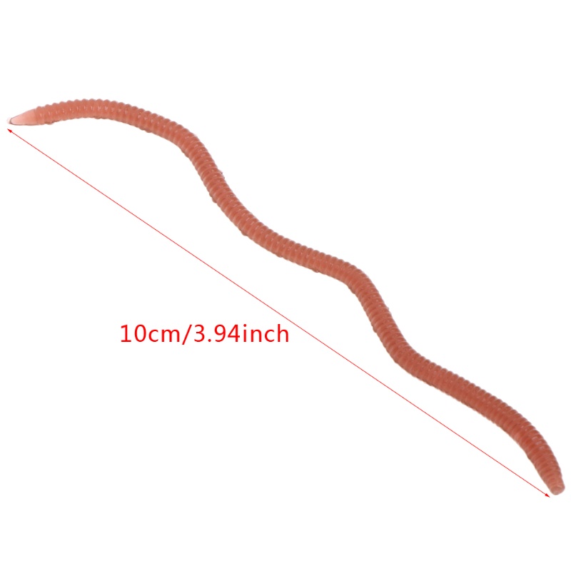1 Hộp Mồi Giun Giả Câu Cá 10cm Mềm Co Giãn