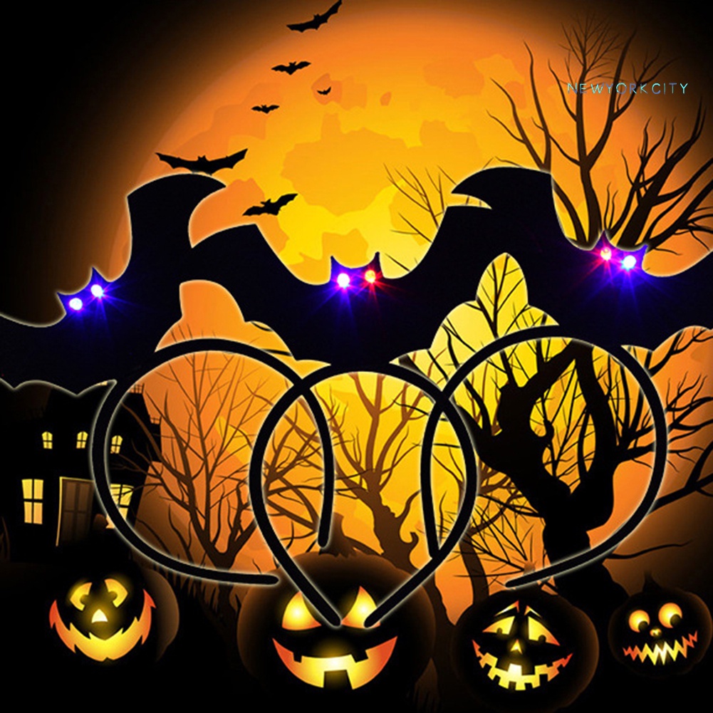 Băng Đô Có Đèn LED Hình Dơi Độc Đáo Cho Tiệc Halloween