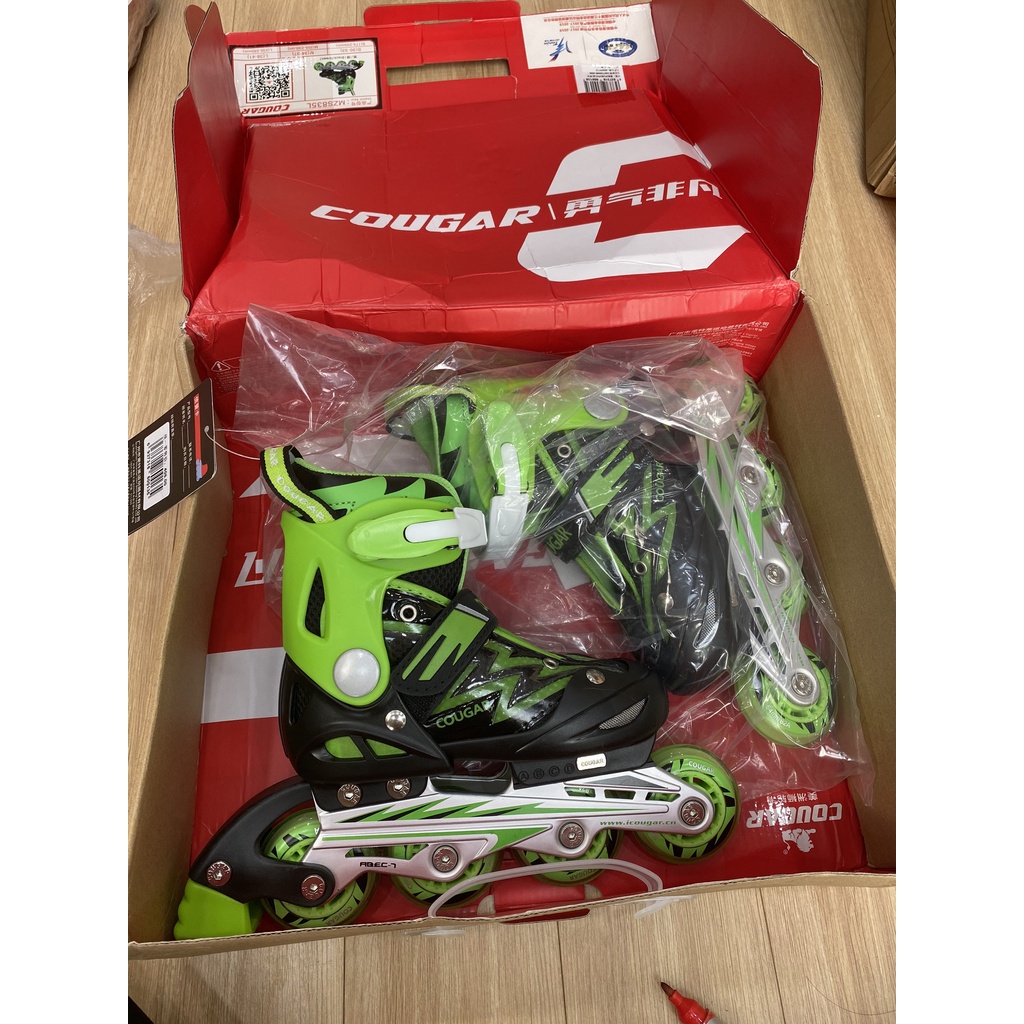 Giày Patin Trẻ Em Centosy- Cougar 835L,Tặng Kèm Bảo Hộ Tay Chân Và Nón, Có Thể Điều Chỉnh Size