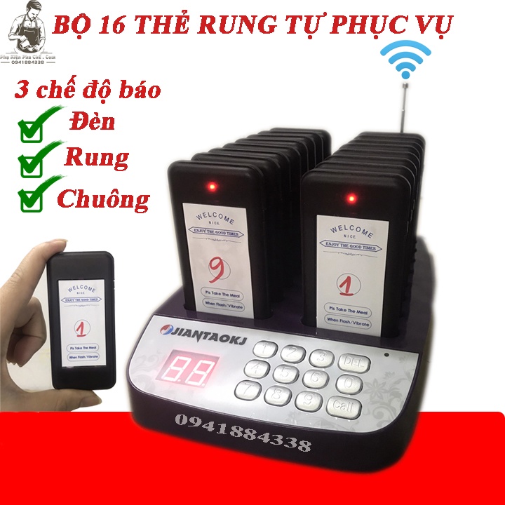 Bộ Thẻ Rung Oder - Bộ Thẻ Tự Phục Vụ - Thiết Bị Trà Chanh