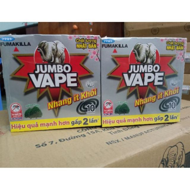 Combo 10 hộp nhang muỗi jumbo VAPE (Nhang ít khói) màu xám
