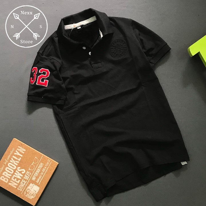 Áo thun polo nam cá sấu có cổ bẻ sọc ngang cao cấp trung niên số 32 Nexx&amp;Dee -PL32