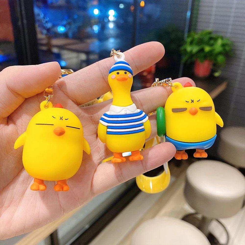 Móc Khóa Hình Gà Con Hoạt Hình Đáng Yêu