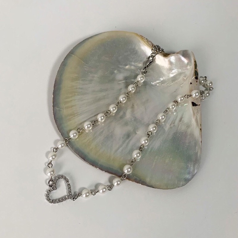 Vòng cổ mặt dây hình trái tim phong cách Hàn Quốc - pk34