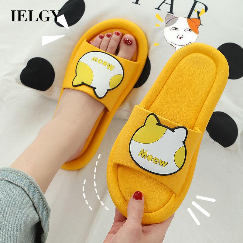 Dép quai ngang IELGY đi trong nhà/ ngoài trời chống trượt họa tiết hoạt hình cho nữ