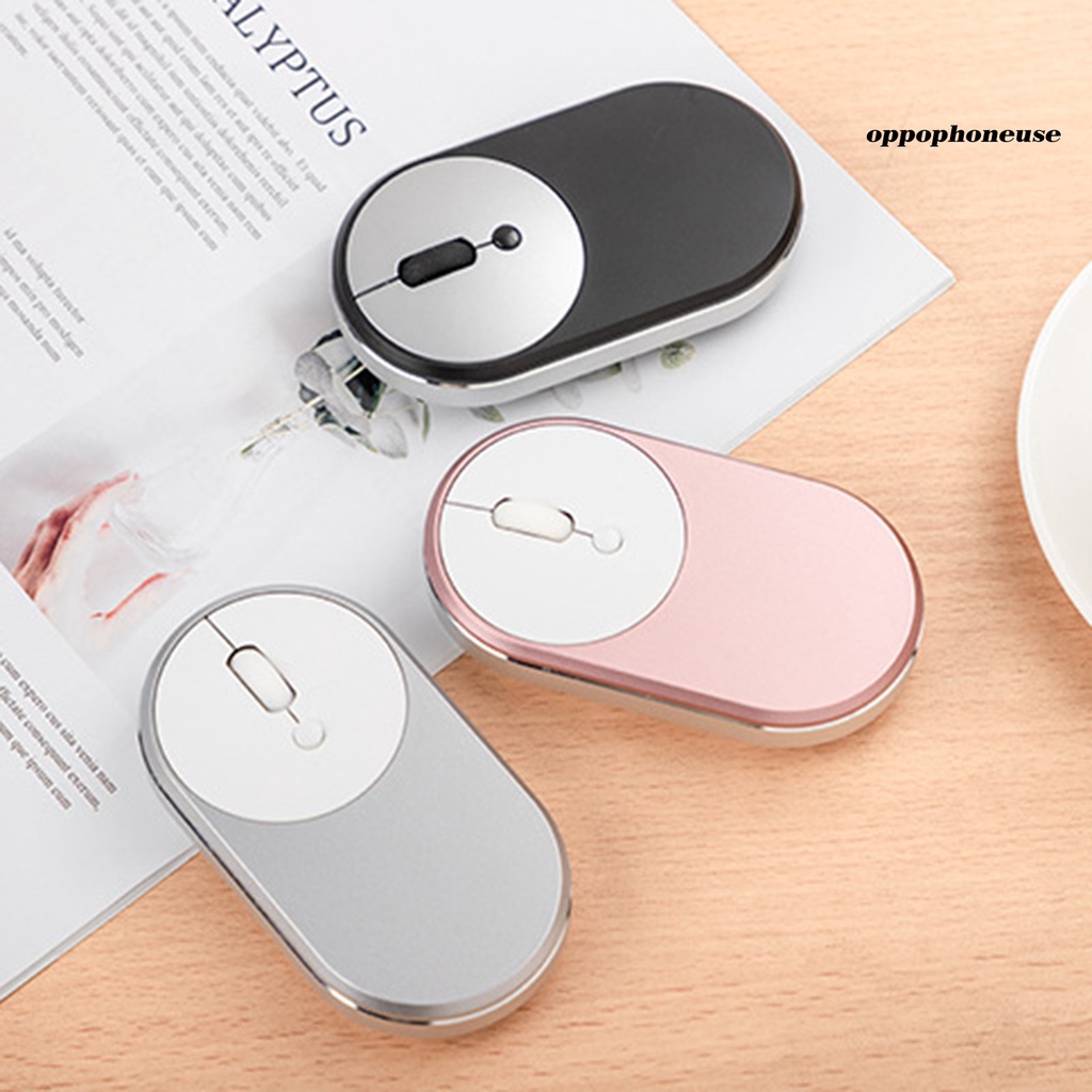 Chuột không dây Mini Siêu Mỏng Bằng Hợp Kim Nhôm 2.4ghz Có Thể Sạc Lại Cho Oppo M1