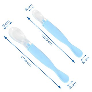 Sét 2 thìa Silicon ăn dặm siêu mềm (1 to + 1 nhỏ)