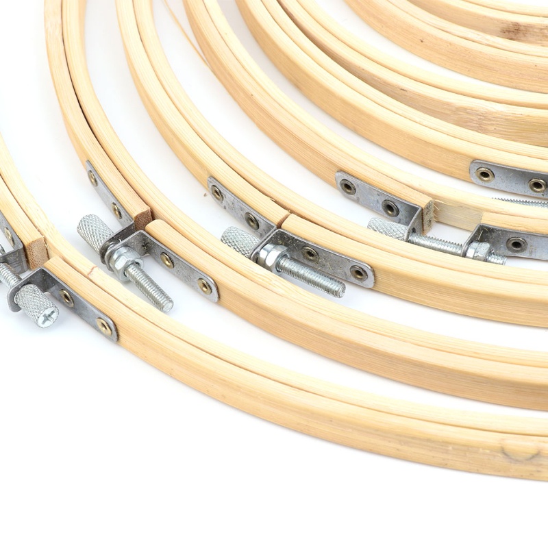 Khung Thêu Hình Tròn Bằng Tre 13-34cm DIY