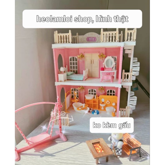 [Koala town] Nhà búp bê 2.5 tầng Koala- chủ đề biệt thự sân vườn 2 phòng (phòng ngủ, phòng tắm)