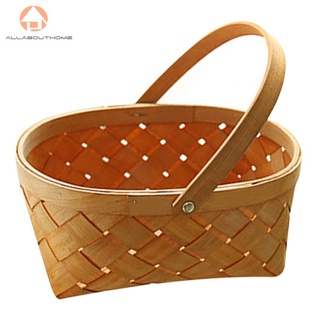 Giỏ Đan Tay Bằng Gỗ Dùng Đựng Trái Cây