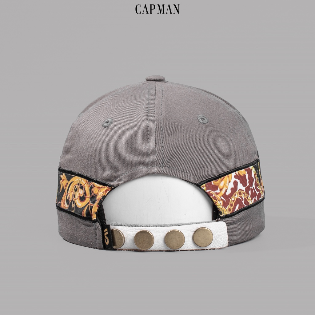 Mũ snapback chính hãng CAPMAN phong cách hiphop CM11 màu xám thêu họa tiết