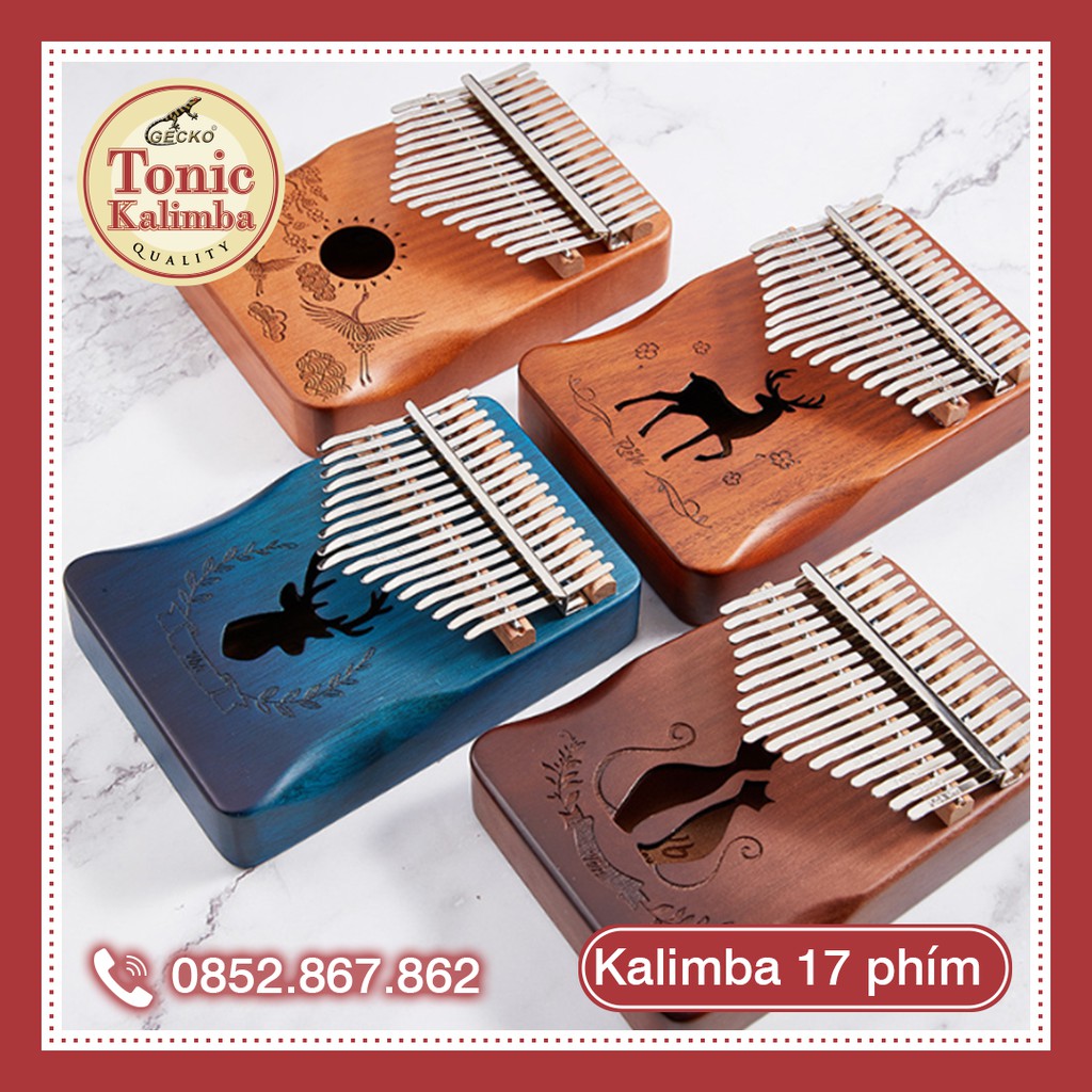 Đàn Kalimba Cega 17 Phím gỗ tròn cứng cameroon Chính Hãng - Full Phụ Kiện M-17