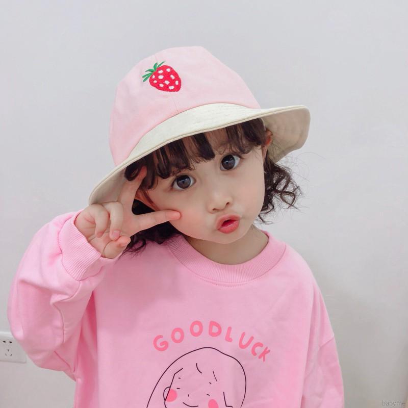 Mũ Tai Bèo Vành Tròn Màu Trơn Xinh Xắn Cho Bé Gái