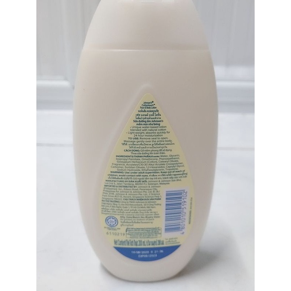 Sữa dưỡng thể Jonsons baby 200ml