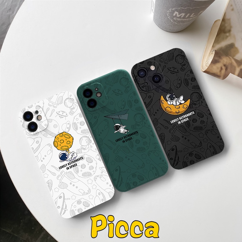 Ốp điện thoại TPU mềm in hình phi hành gia thích hợp cho Iphone 7 8 6 6S Plus 11 13 12 Pro Max Xr X Xs Max SE 2020