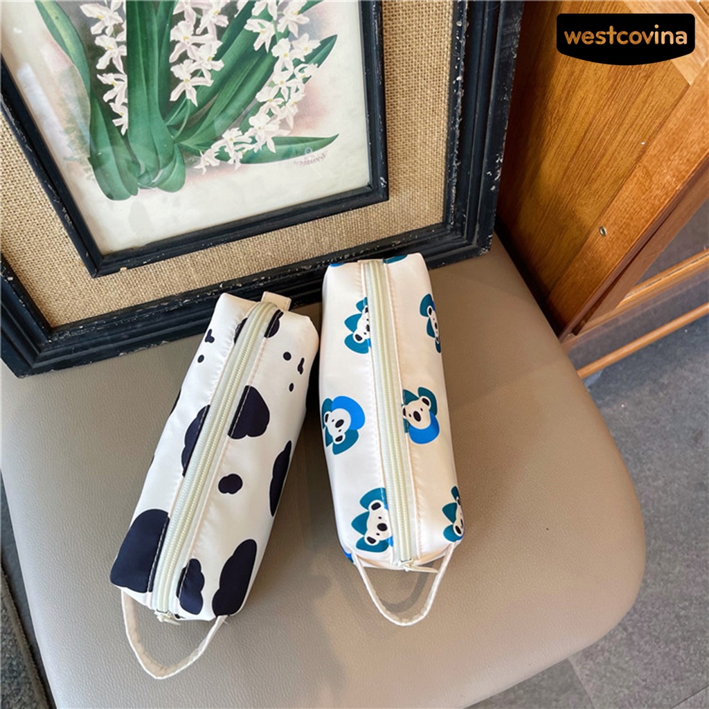 [Hot]✍Bóp Viết Dairy Cow Bằng Nylon Đựng Đồ Trang Điểm Cho Học Sinh