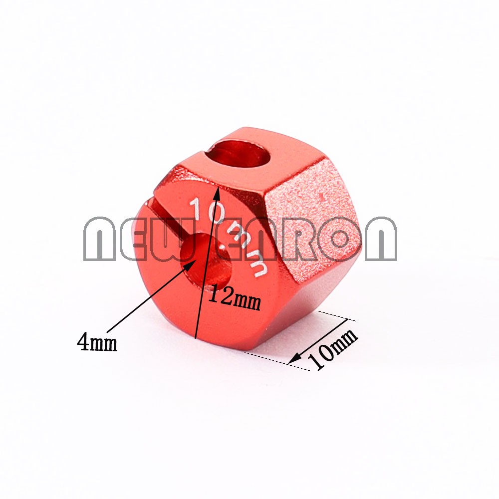 4p Nhôm 12mm Bánh xe Hex Hub Độ dày 10mm hoặc 12mm cho 1/10 RC Crawler Car Axial SCX10 90046 Tamiya MST TRX4 RC4WD Pa