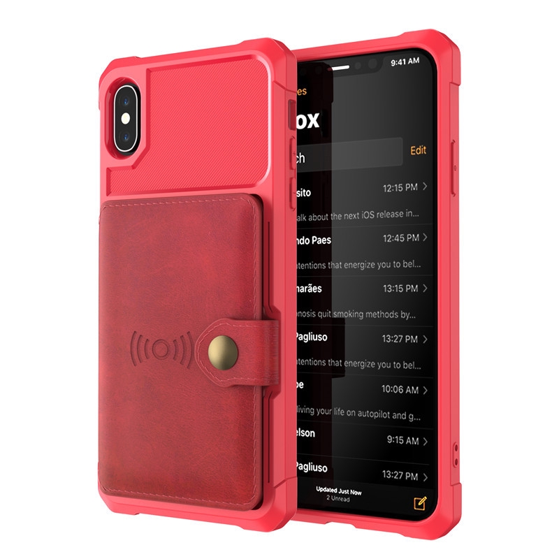 Ốp điện thoại lưng gắn ví phối giá đỡ tiện dụng cho iPhone 12 11 Pro Max X 6 6S Plus 7 8 plus XS MAX XR | BigBuy360 - bigbuy360.vn