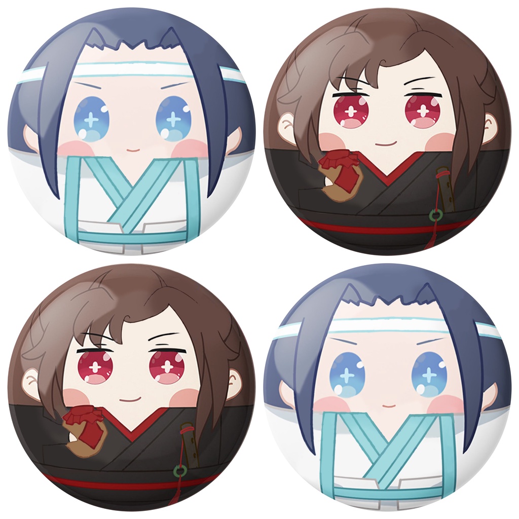 (mập ú) Huy hiệu cài áo IN Hình Ma đạo tổ sư Ngụy Anh Lâm Trạm anime chibi quà tặng dễ thương độc đáo