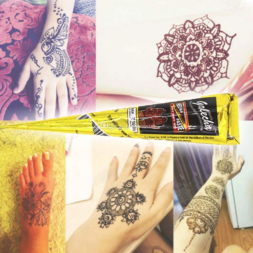 Kem xăm Henna - Kem Xăm Tạm thời,  Khuân Xăm Tạm Thời Tattoo, Khuân Chữ Tiếng Anh LET IT BE, FUCK, CALM, LOVE, SMILE, BE