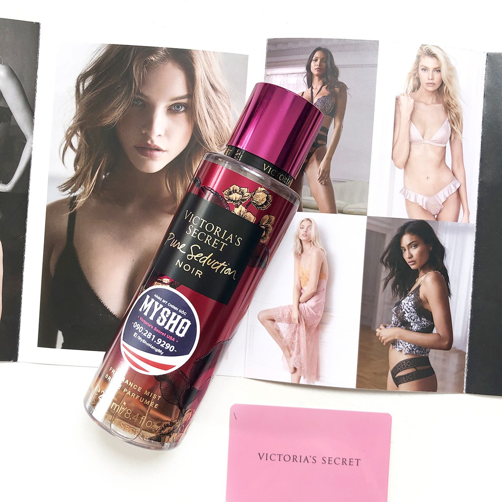 [250ml] Xịt toàn thân Pure Seduction Noir Mist, Hàng chính hãng từ Victorias Secret Mỹ