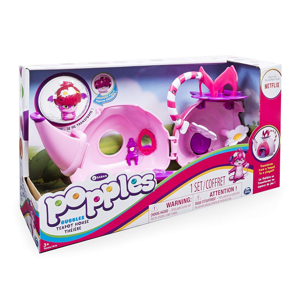 Đồ chơi Popples nhà ấm trà búp bê Bubbles teapot house