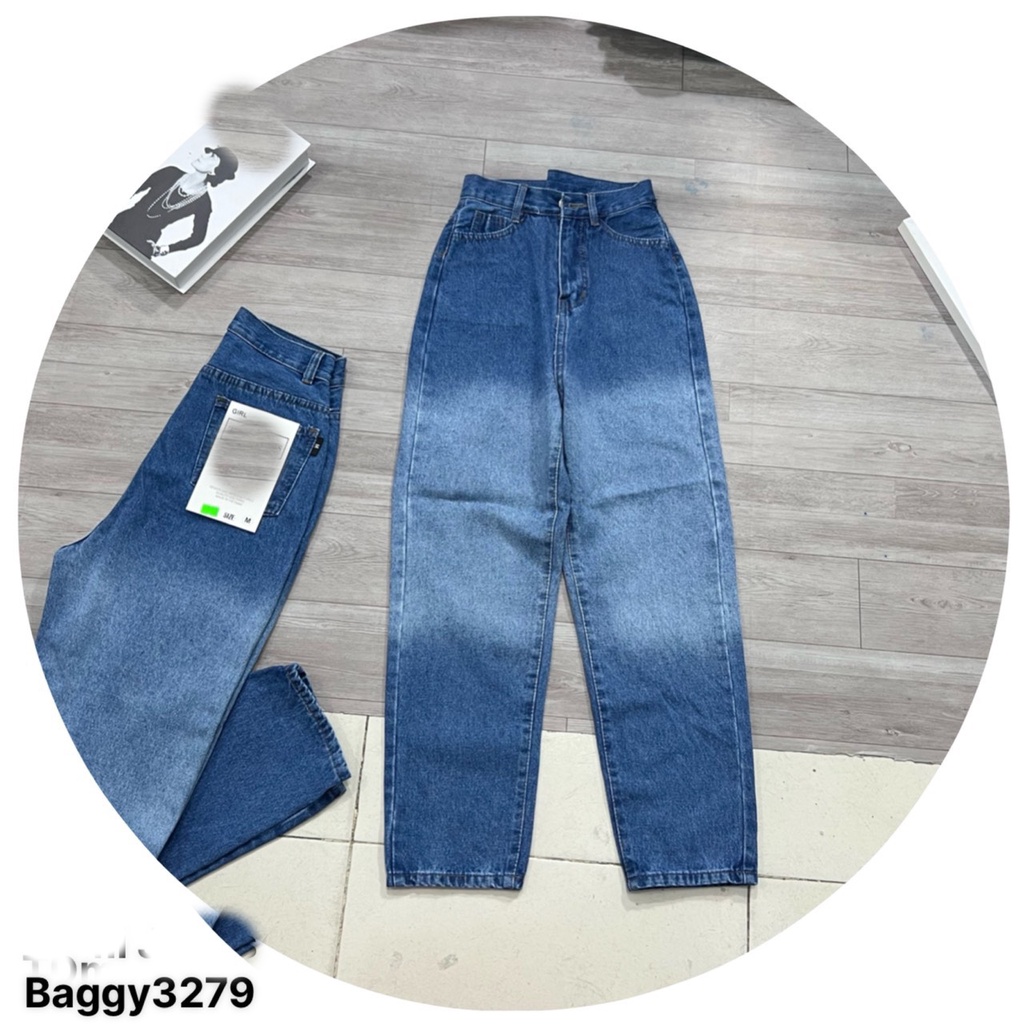 [VIDEO+FREESHIP ] QUẦN BAGGY JEANS NỮ LƯNG CAO LOANG TRẮNG GIỮA MÀU XANH MÀU XÁM CỰC LẠ SIÊU NGẦU CÁ TÍNH NITIQC