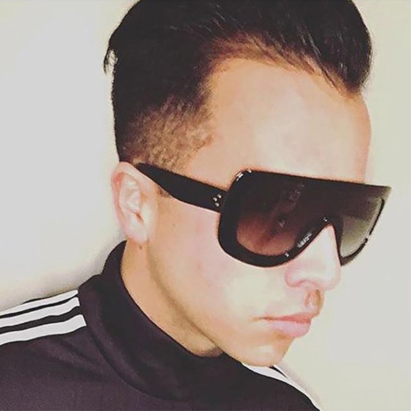 Kính mát thời trang UV400 khung lớn cổ điển cho nữ