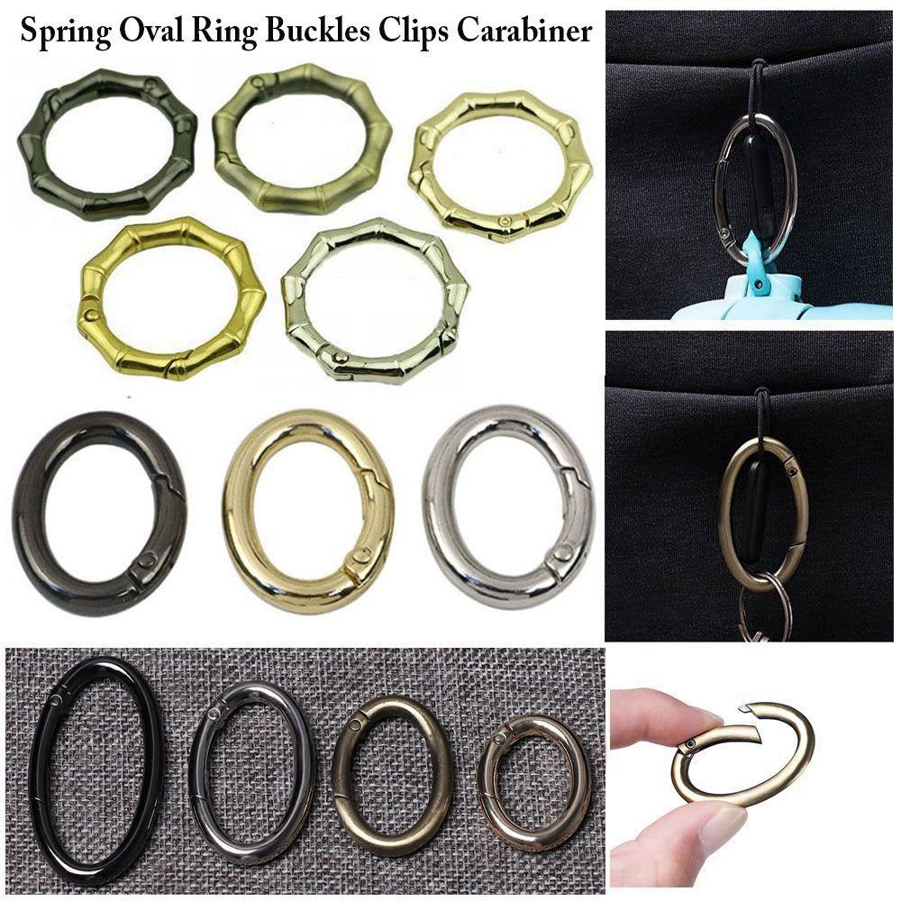 1 / 2 / 5 Móc Khóa Oval Bằng Hợp Kim Kẽm Dùng Đi Cắm Trại Tiện Dụng