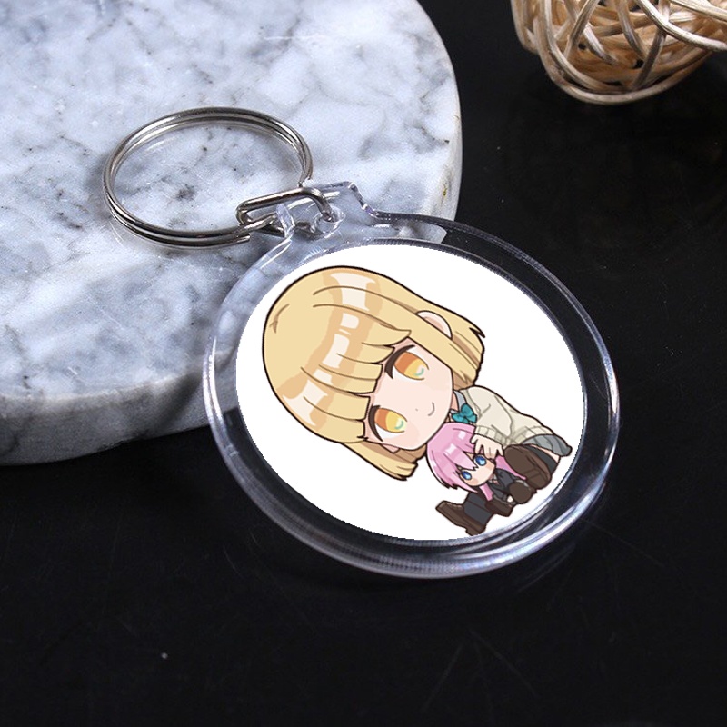 ( Tròn ) Móc mica treo chìa khóa IN HÌNH Shikimori-san Bạn gái tôi không chỉ dễ thương anime chibi xinh xắn