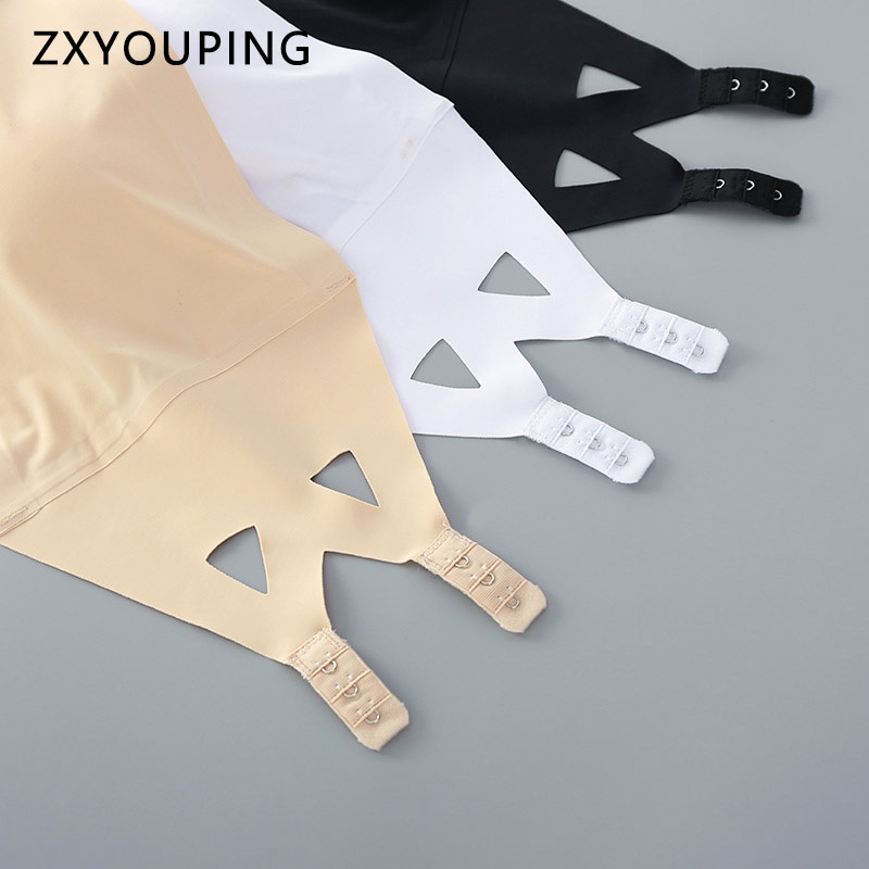 AOFEIQIKE AOFEIQIKE Áo Ngực Không Dây Bằng Lụa Mát Thiết Kế Hở Lưng Không Đường May Quyến Rũ