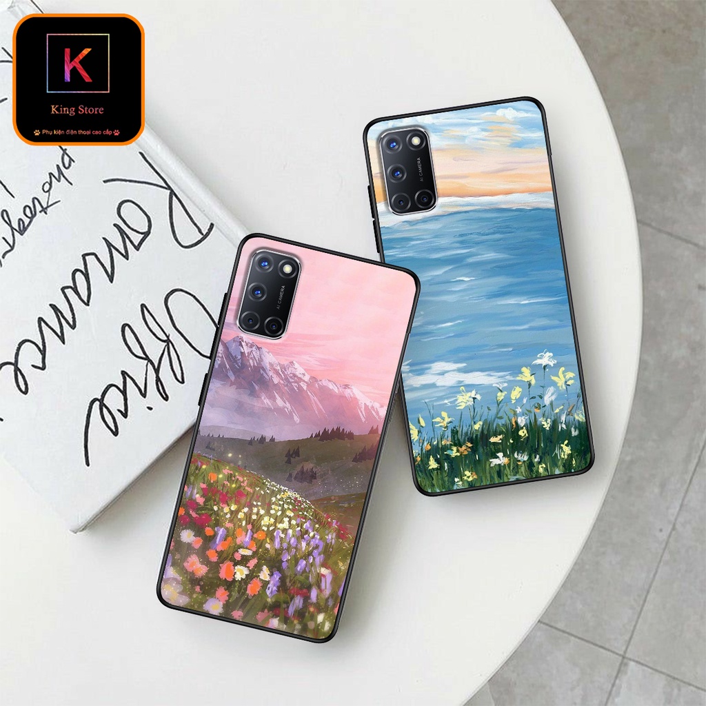 Ốp lưng Oppo A52 - Oppo A53 - Oppo A92 - Ốp in hình Cánh đồng hoa - Chất liệu TPU siêu bền