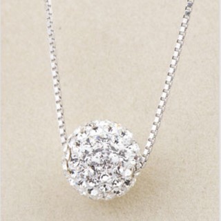 Dây chuyền bạc 925 ❤ FREESHIP ❤ Vòng cổ bạc 925 quả cầu pha lê