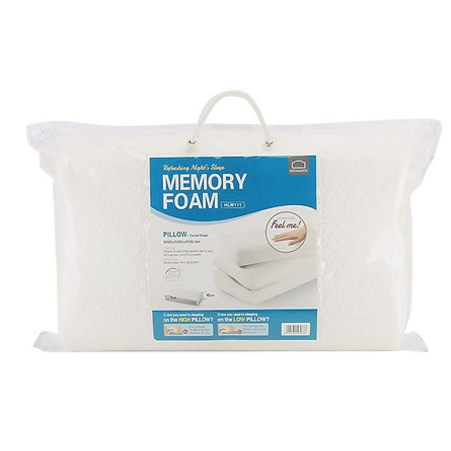 Gối Memory Foam 50D Hình Cong Lock&Lock HLW111 (50 x 30 cm) - Trắng - Feeling.vn