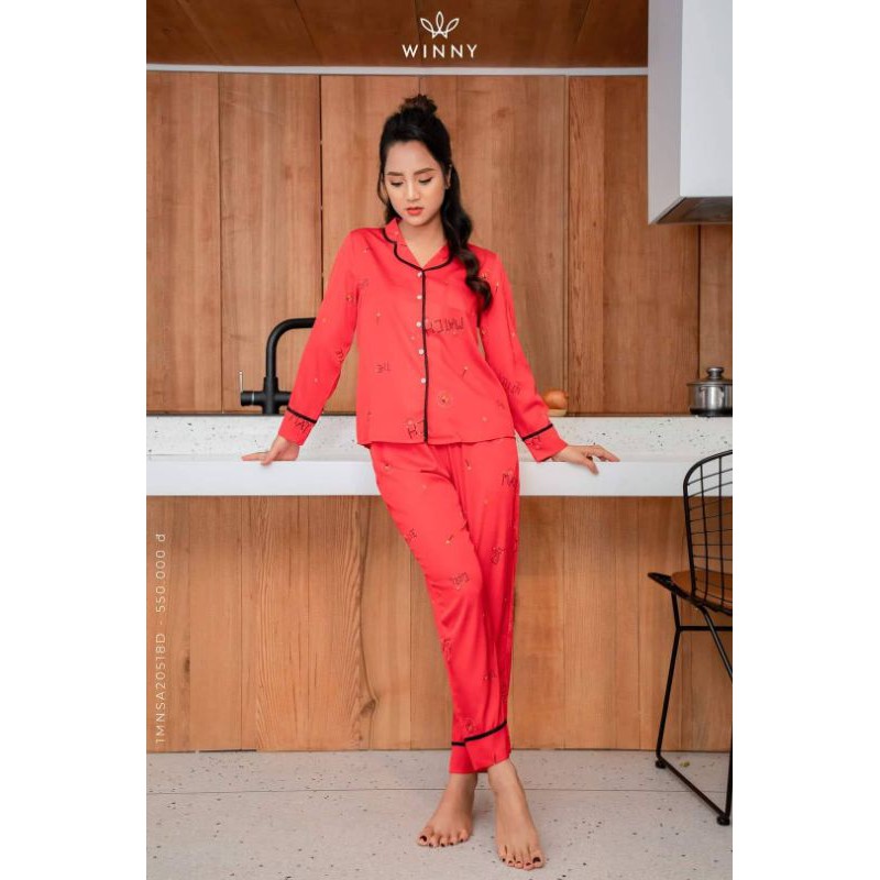 Bộ mặc nhà Winny Pijama lụa 20518 Giá 549.000đ