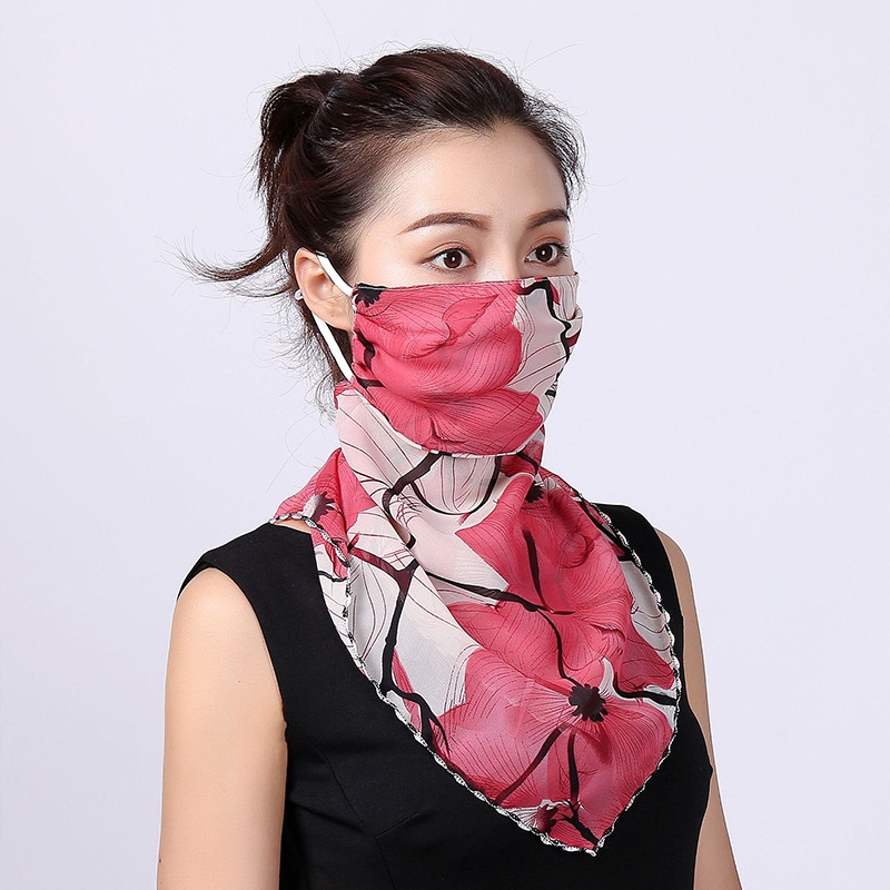 Khẩu trang VOAN DÀI 2 lớp che cổ siêu xinh, che bụi, nắng không gây bí
