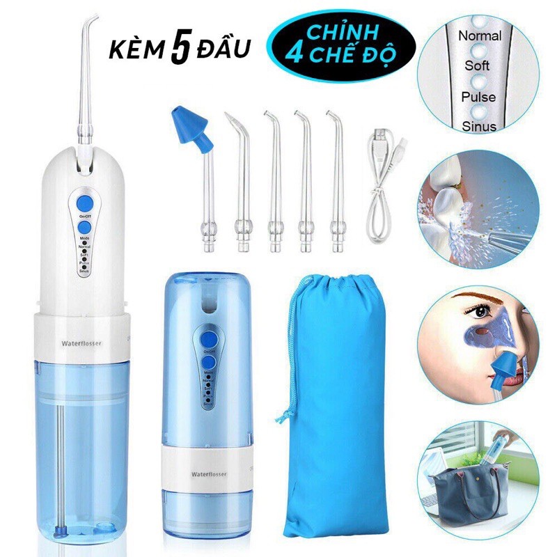 MÁY TĂM NƯỚC ORAL IRRIGATOR IPX7, TẶNG TÚI ĐỰNG + BẢO HÀNH 6 THÁNG