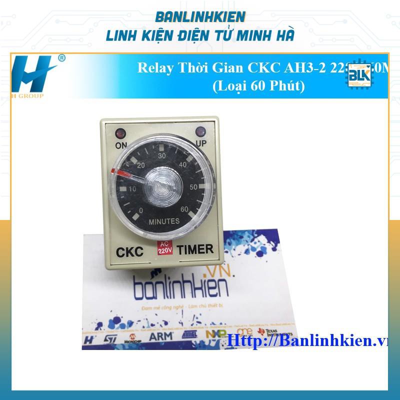 Relay Thời Gian CKC AH3-2 220V 60M (Loại 60 Phút)